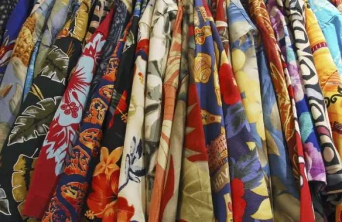 Framed Print : USA, Closet full of aloha shirts on hangers Framed Print : USA, Closet full of aloha shirts on hangers