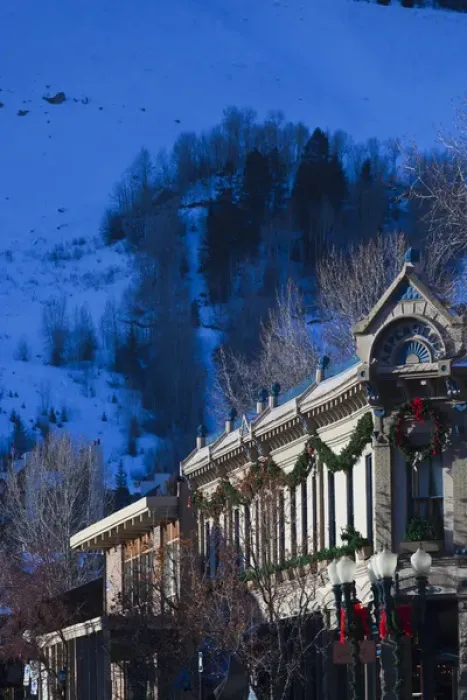 Framed Print : USA, Colorado, Aspen, downtown buildings, morning Framed Print : USA, Colorado, Aspen, downtown buildings, morning