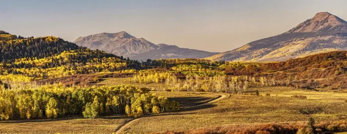 Framed Print : USA, Colorado. Autumn, panoramic view Framed Print : USA, Colorado. Autumn, panoramic view