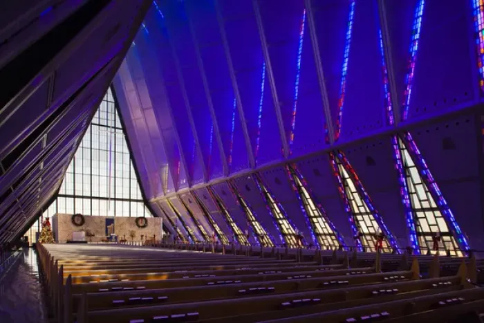 Framed Print : USA, Colorado, Colorado Springs, United States Air Force Academy, Cadets Chapel Framed Print : USA, Colorado, Colorado Springs, United States Air Force Academy, Cadets Chapel