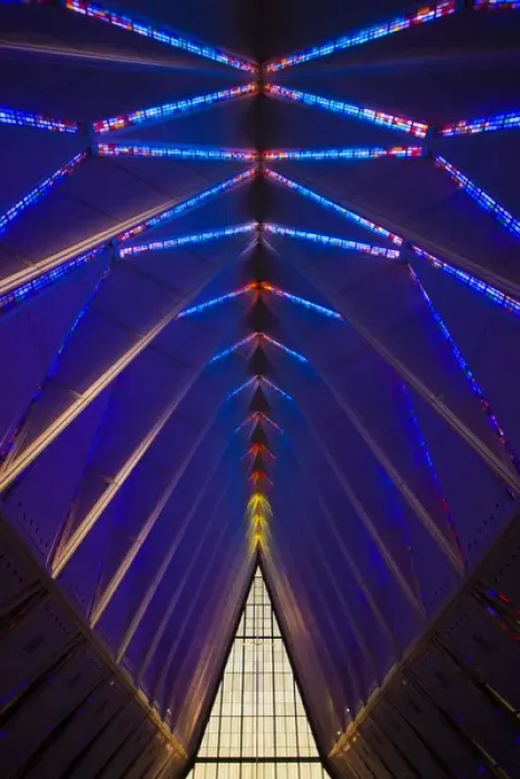 Framed Print : USA, Colorado, Colorado Springs, United States Air Force Academy, Cadets Chapel