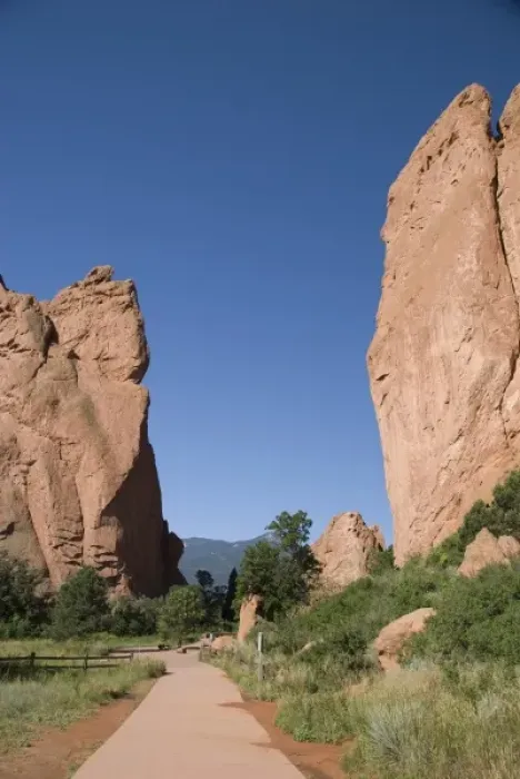 Framed Print : USA, Colorado, Colorado Springs, Garden of the Gods. Famous red rock formations