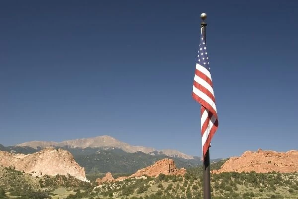 USA, Colorado, Colorado Springs, Garden of the Gods. Views of the famous red rock