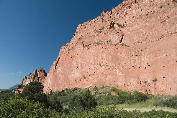 USA, Colorado, Colorado Springs, Garden of the Gods. Famous red rock formation called