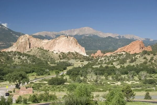 USA, Colorado, Colorado Springs, Garden of the Gods. Views of the famous red rock