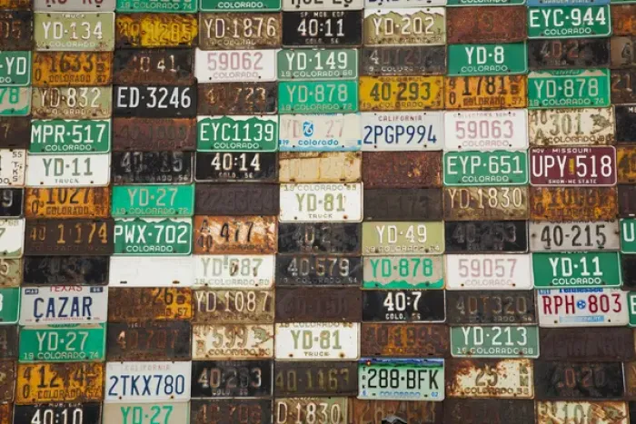 Framed Print : USA, Colorado, Crested Butte, building with license plate siding Framed Print : USA, Colorado, Crested Butte, building with license plate siding