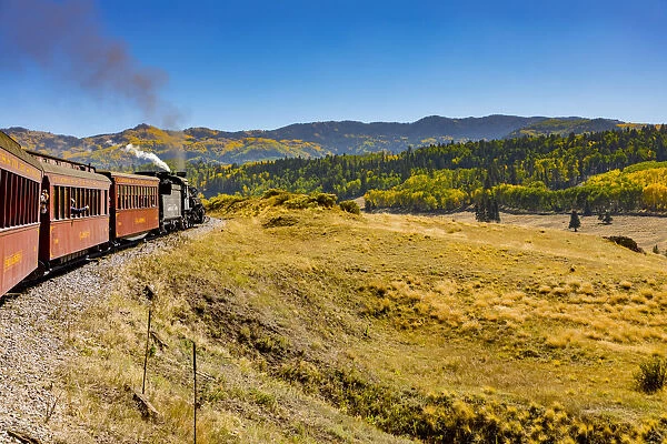 USA, Colorado. Cumbres and Toltec Scenic Railroad train