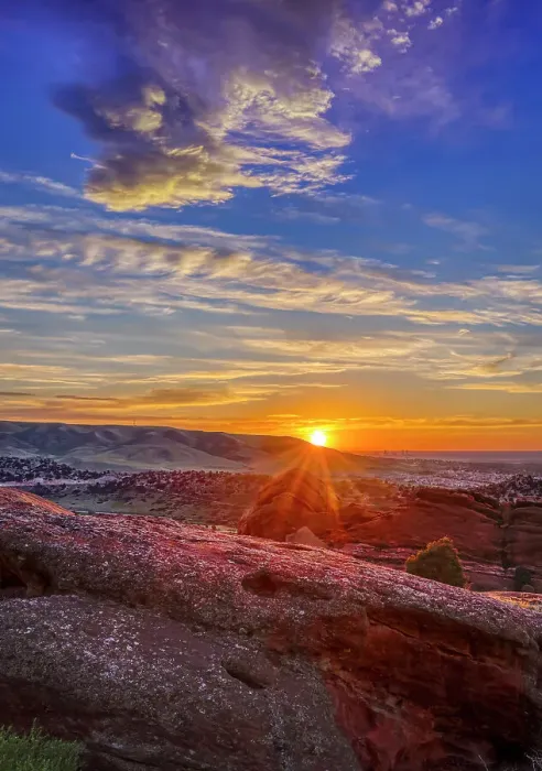 Framed Print : USA, Colorado, Denver. Sunrise over Denver Framed Print : USA, Colorado, Denver. Sunrise over Denver