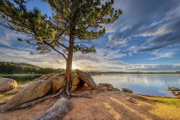 Framed Print : USA, Colorado, Dowdy Lake. Sunset on lake Framed Print : USA, Colorado, Dowdy Lake. Sunset on lake