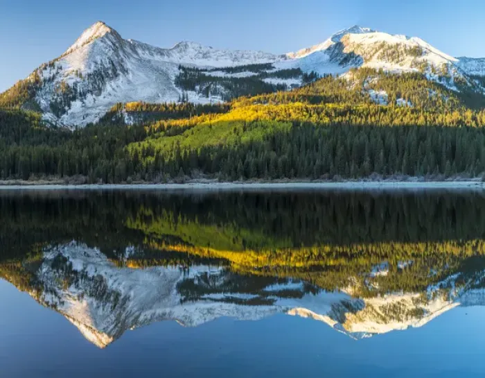 Framed Print : USA, Colorado, East Beckwith Mountain. Composite of reflection in Lost Lake Slough Framed Print : USA, Colorado, East Beckwith Mountain. Composite of reflection in Lost Lake Slough