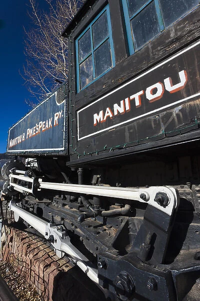 USA, Colorado, Manitou Springs, Manitou and Pikes Peak Railway locomotive