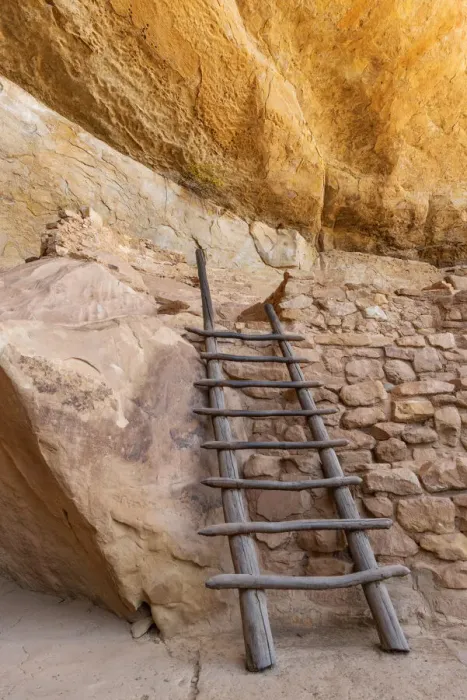Framed Print : USA, Colorado, Mesa Verde National Park, Reconstructed ladder against wall masonry Framed Print : USA, Colorado, Mesa Verde National Park, Reconstructed ladder against wall masonry