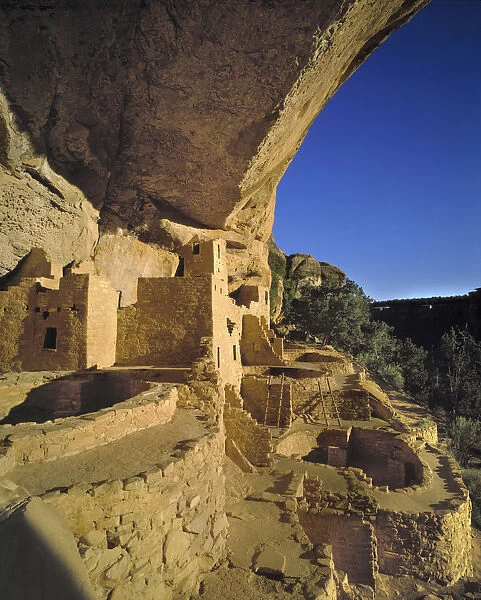 USA, Colorado, Mesa Verde NP. Cliff Palace at Mesa Verde NP in Colorado, a World Heritage Site