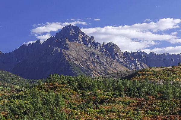 USA, Colorado, Mount Sneffels. Mountain landscape in autumn