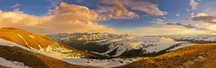 Framed Print : USA, Colorado, Rocky Mountain National Park. Panoramic overlook from Trail Ridge Road at sunset Framed Print : USA, Colorado, Rocky Mountain National Park. Panoramic overlook from Trail Ridge Road at sunset
