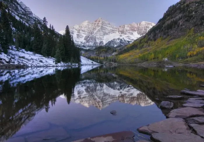 Framed Print : USA, Colorado, Rocky Mountains, Aspen. Dawn at the Maroon Bells Framed Print : USA, Colorado, Rocky Mountains, Aspen. Dawn at the Maroon Bells