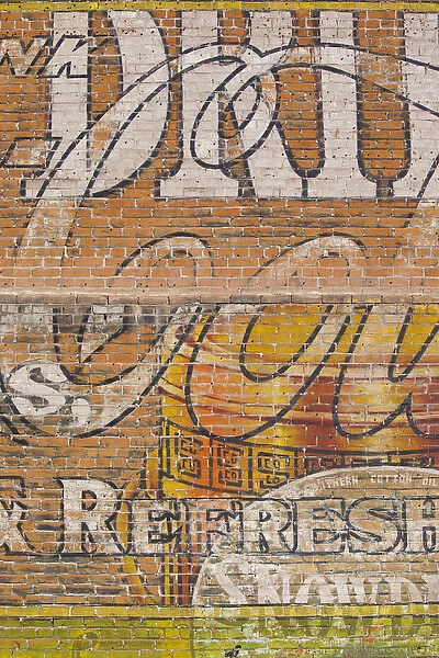 USA, Colorado, Salida, faded advertising murals