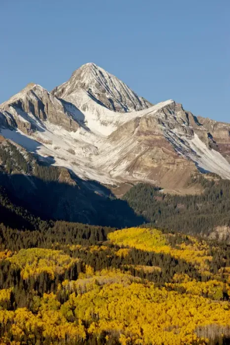 Framed Print : USA, Colorado, San Juan Mountains. Landscape of Wilson Peak on an autumn morning
