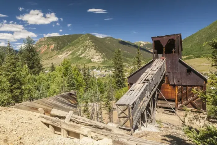 Framed Print : USA, Colorado, San Juan Mountains. Abandoned mine building above Silverton. Credit as Framed Print : USA, Colorado, San Juan Mountains. Abandoned mine building above Silverton. Credit as
