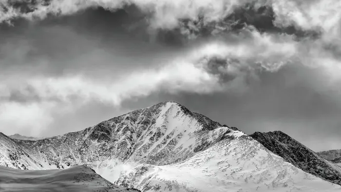 Framed Print : USA, Colorado, Summit County, Frisco. Peak in Tenmile Range near Copper Mountain