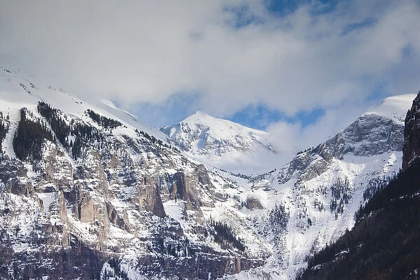 USA, Colorado, Telluride, Ajax Peak, winter