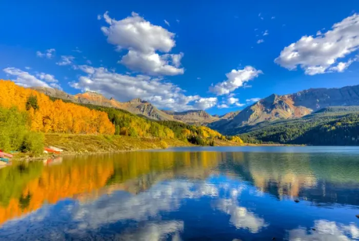 Framed Print : USA, Colorado, Telluride, Trout Lake. Fall sunset on lake Framed Print : USA, Colorado, Telluride, Trout Lake. Fall sunset on lake