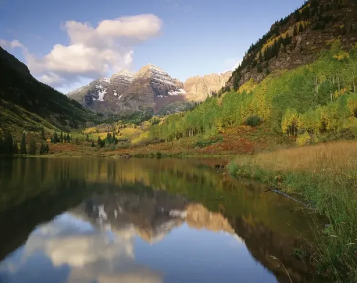 Framed Print : USA, Colorado, White River National Forest, Autumn reflection of Maroon Bells reflected Framed Print : USA, Colorado, White River National Forest, Autumn reflection of Maroon Bells reflected
