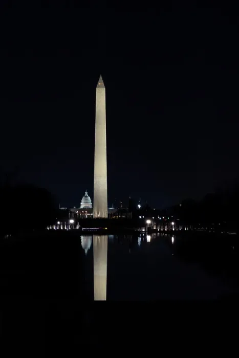 Framed Print : USA, District of Columbia. United States Capitol and Washington Monument at Night Framed Print : USA, District of Columbia. United States Capitol and Washington Monument at Night