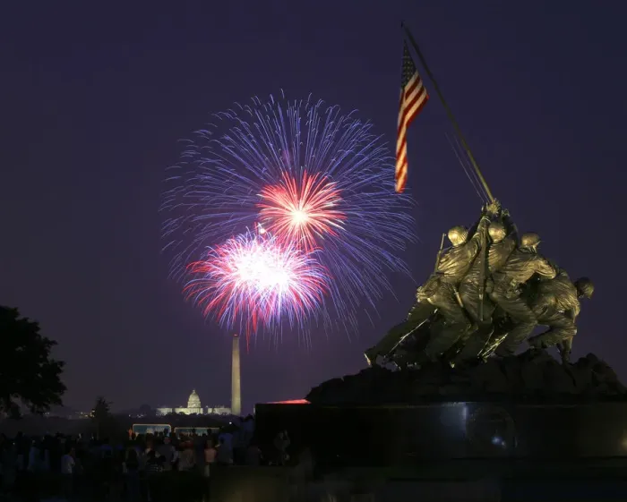 Framed Print : USA, District of Columbia, Washingon, July 4 Fireworks Behind the Iwo Jima Memorial Framed Print : USA, District of Columbia, Washingon, July 4 Fireworks Behind the Iwo Jima Memorial