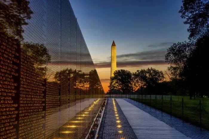 Framed Print : USA, District of Columbia, Washington. Vietnam Veterans Memorial with reflection of Framed Print : USA, District of Columbia, Washington. Vietnam Veterans Memorial with reflection of