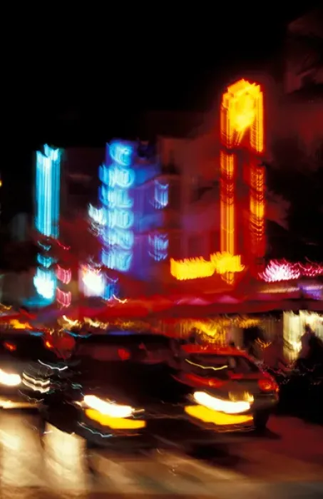 Framed Print : USA, FL, Miami, South Beach at night