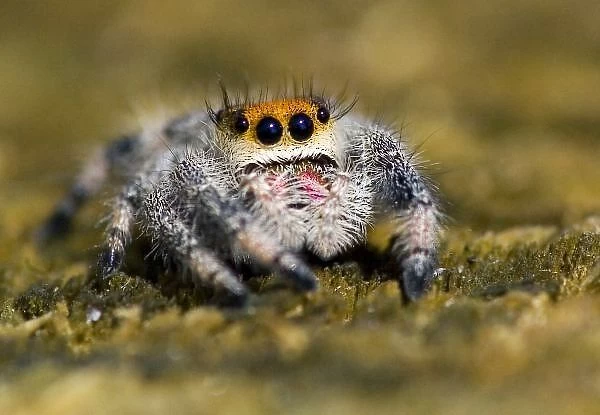 USA, Florida. Close-up of jumping spider