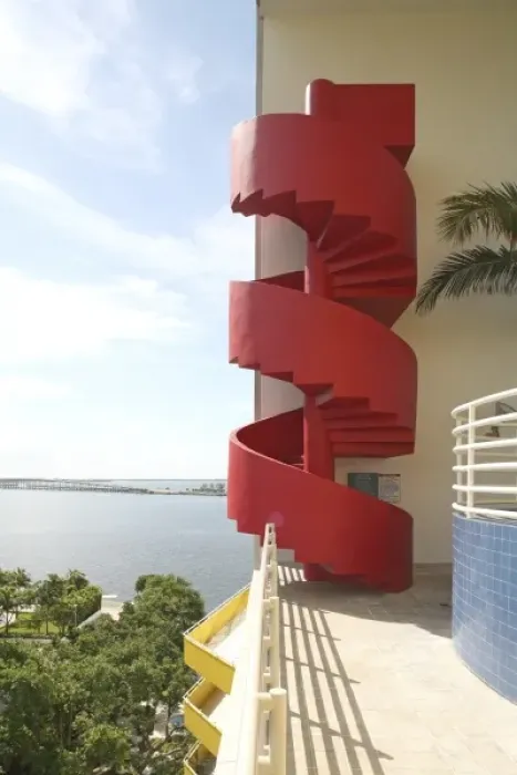Framed Print : USA, Florida, Miami. The Atlantis Condominium, designed by Arquitectonica in 1982 Framed Print : USA, Florida, Miami. The Atlantis Condominium, designed by Arquitectonica in 1982