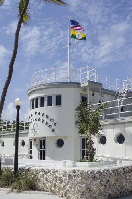 Framed Print : USA, Florida, Miami Beach. Nautical style Beach Patrol Headquarters in South Beach Framed Print : USA, Florida, Miami Beach. Nautical style Beach Patrol Headquarters in South Beach