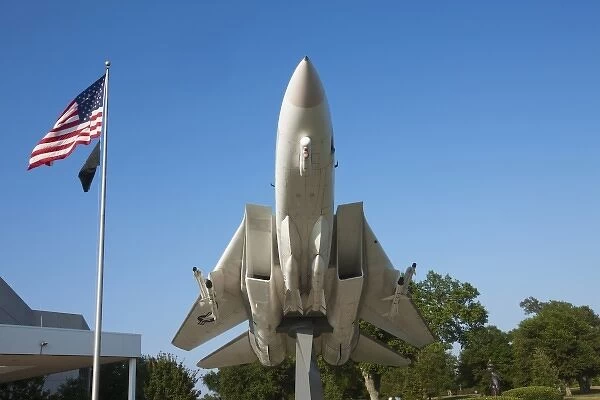 USA, Florida, Pensacola, Fighter jet outside National Museum of Naval Aviation