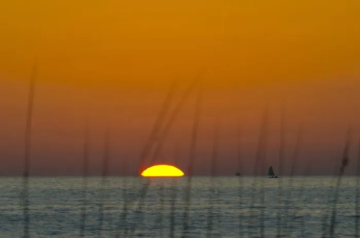 Framed Print : USA, Florida, Sarasota, Siesta Key, Orange Sunset Framed Print : USA, Florida, Sarasota, Siesta Key, Orange Sunset
