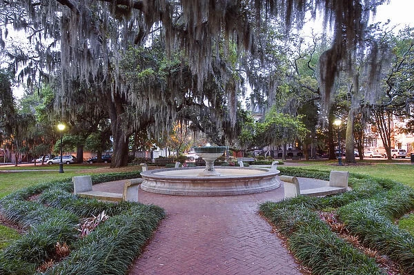 USA, GA, Savannah, Historic District, Orleans Square