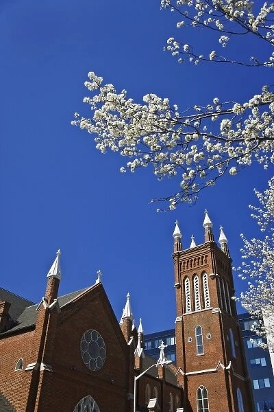 USA, Georgia, Atlanta. View of Immaculate Conception Catholic Church is citys first church