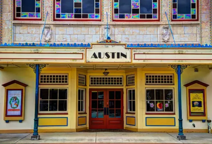 Framed Print : USA; Georgia; Fort Valley; Historic Austin Theatre in Fort Valley Framed Print : USA; Georgia; Fort Valley; Historic Austin Theatre in Fort Valley