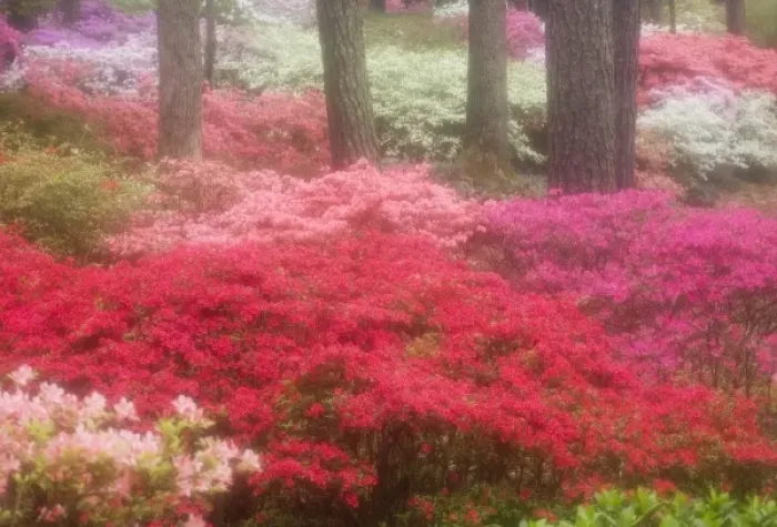 Framed Print : USA; Georgia; Pine Mountain. Azaleas at Callaway Gardens in the spring Framed Print : USA; Georgia; Pine Mountain. Azaleas at Callaway Gardens in the spring