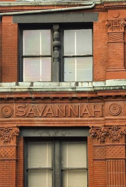 USA; Georgia; Savannah. The Cotton Exchange building in the historic district of Savannah