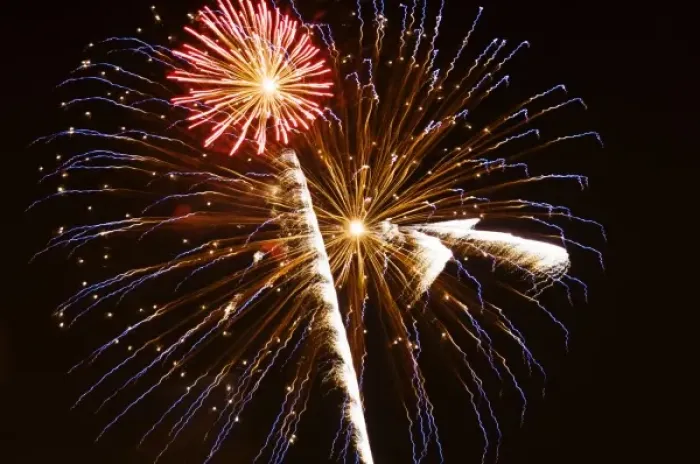Framed Print : USA, Georgia, Savannah. Fireworks display first Fridays on Savannah River