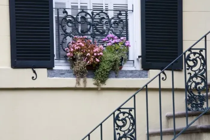 Framed Print : USA, Georgia, Savannah. Flowers on window ledge of home in the historical districe of Savannah Framed Print : USA, Georgia, Savannah. Flowers on window ledge of home in the historical districe of Savannah