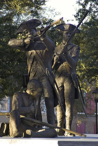 USA, Georgia, Savannah, historic district, Haitian monument in Franklin Square