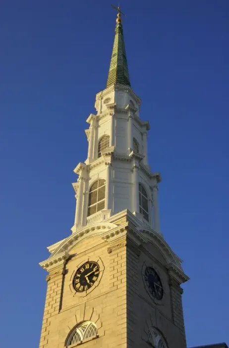 Framed Print : USA, Georgia, Savannah, historic district, Independent Presbyterian Church clock tower Framed Print : USA, Georgia, Savannah, historic district, Independent Presbyterian Church clock tower