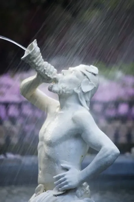 Framed Print : USA; Georgia; Savannah. Staue of a Triton at the fountain in Forsyth Park Framed Print : USA; Georgia; Savannah. Staue of a Triton at the fountain in Forsyth Park