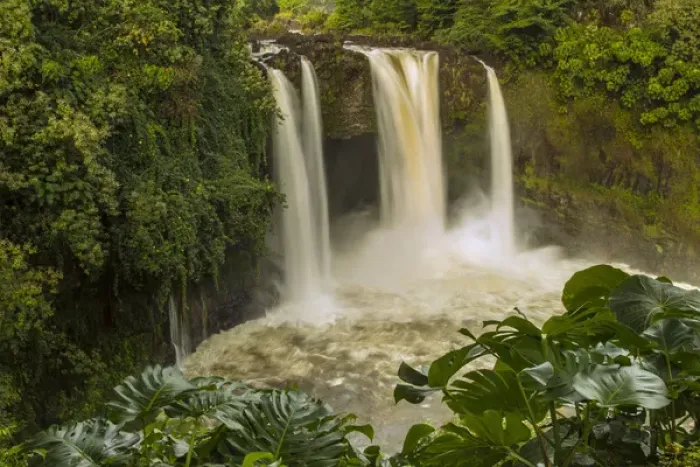 Framed Print : USA, Hawaii, The Big Island, Wailuku River, Rainbow Falls. Scenic of multiple waterfalls Framed Print : USA, Hawaii, The Big Island, Wailuku River, Rainbow Falls. Scenic of multiple waterfalls