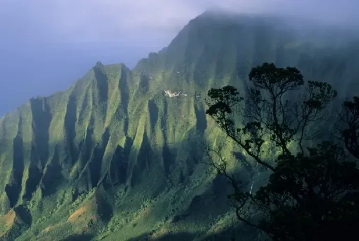 Framed Print : USA, Hawaii, Kaua i Island, Kokee State Park, Kalalau Valley, Na Pali Coast