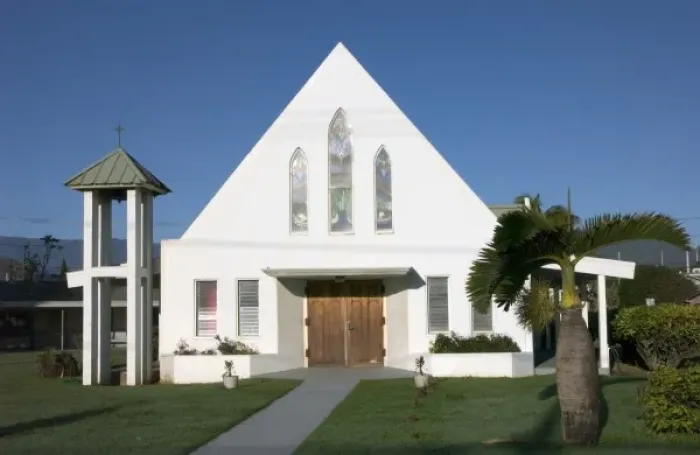 Framed Print : USA, Hawaii, Kauai, Kapa a first Hawaiian church, United Church of Christ