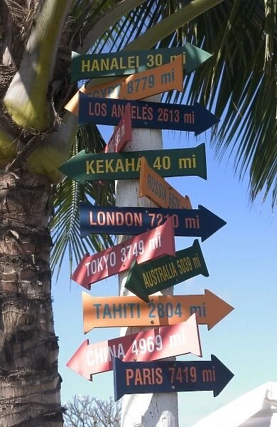 USA, Hawaii, Kauai, Kapaa, sign. (RF)